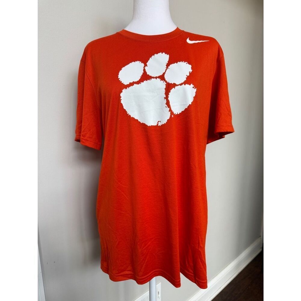 Clemson Tigers Nike Orange Tee with White Paw Graphic
